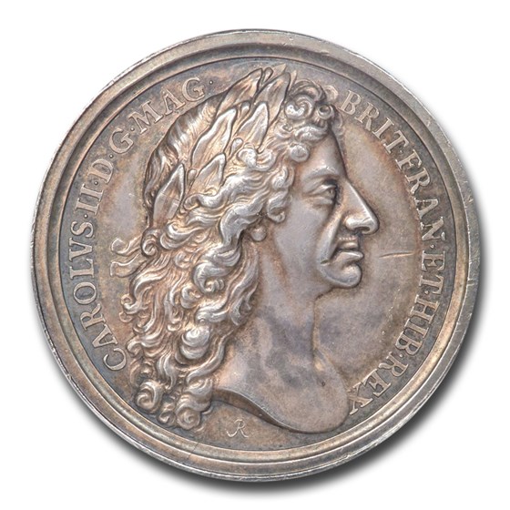 1662 Great Britain Charles II Silver Medal SP-62 PCGS 1662 Great Britain Charles II Silver Medal SP-62 PCGS
